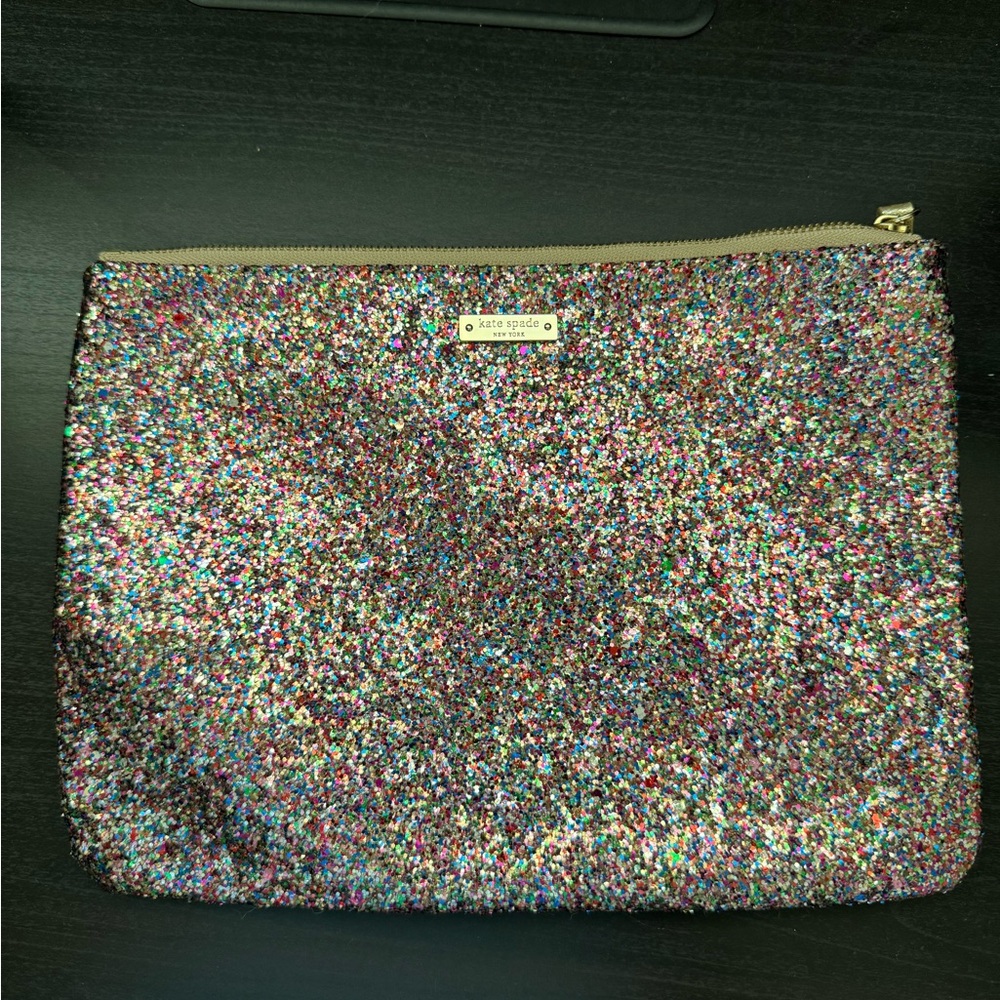 Kate Spade Colorful Glitter Sparkler Clutch Cosmetic Bag